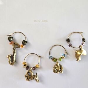 Set 4 Wineglass Charms